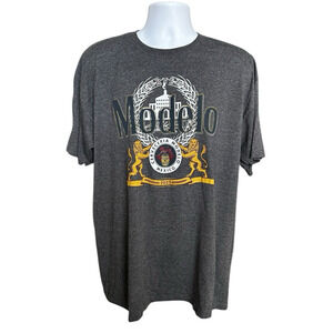 Modelo Beer Graphic T-Shirt Cerveza Logo Gray Cotton Blend Tee Men's Size XL